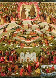 Mindenkinek öröme, Sorrow Virgin, 1707 (tojástempera fán) alkotó: Alexei Ivanov Kvashnin